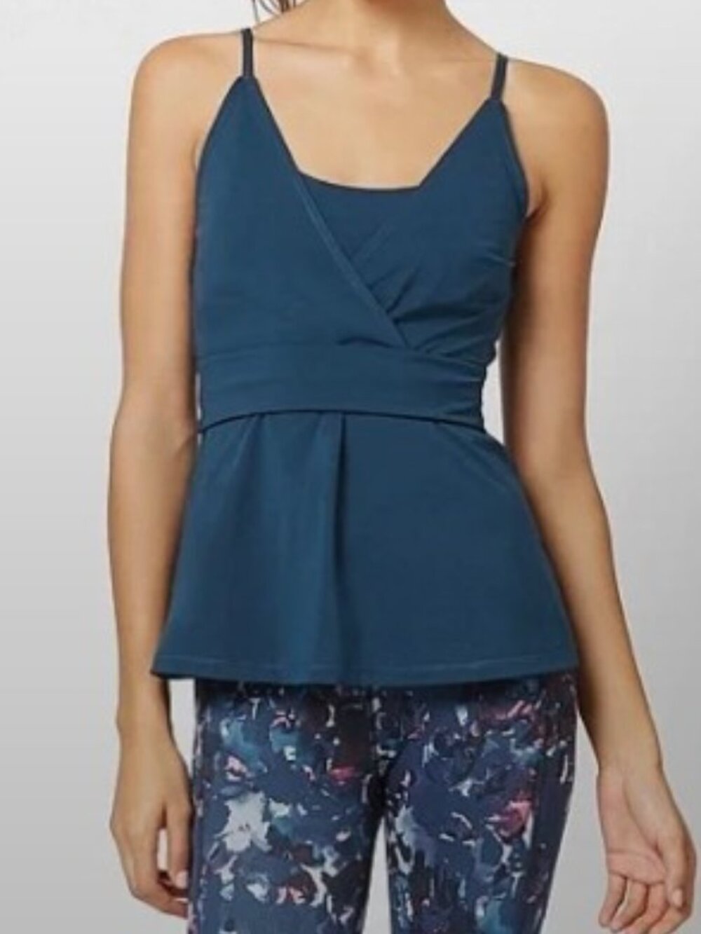 Sweaty Betty "Obi" Tank in Beetle Blue, Size Large